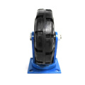 10 inch overweight flat plate iron rubber casters wheel with brake